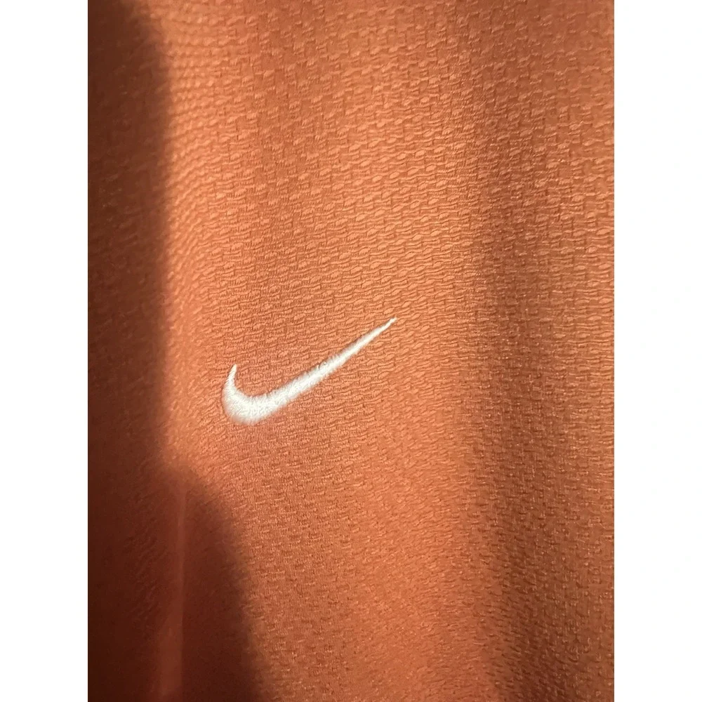 Nike Texas Longhorns Polo Shirt Men's Large Orange‎ Dri-Fit Short Sleeve Vintage
